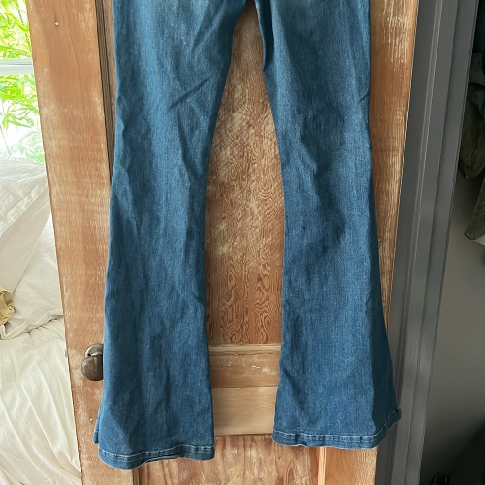 Veronica Beard Sheridan High Rise Bell Bottom Jeans, Lakeshore - 26 - Picture 8 of 10